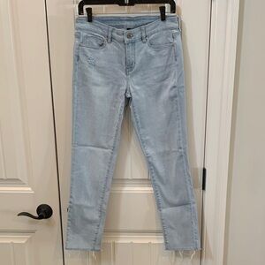 White House Black Market Sky Blue Girlfriend Midrise Straight Leg Jeans 2